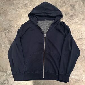 Brandy Melville Navy Zip Up Sweatshirt